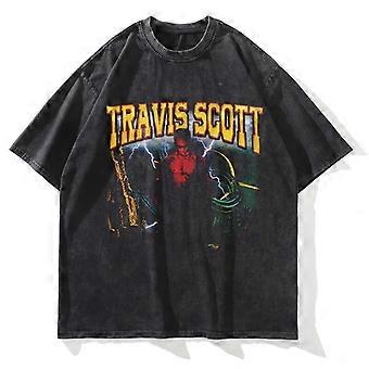 Summer Washed Men Women T Shirt TRAVIS SCOTT Graphic Printed