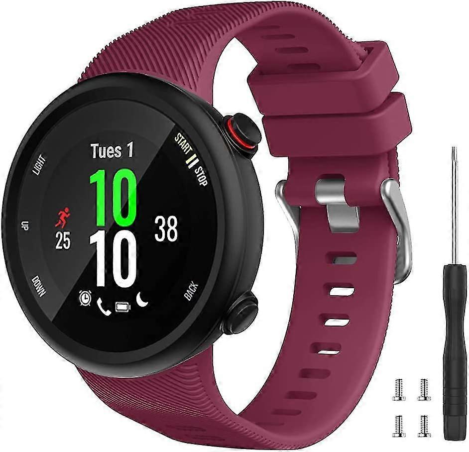 Bracelet de montre de remplacement de sport en silicone souple, bracelet de bracelet de fitness pour Garmin Forerunner 45s Smartwatch