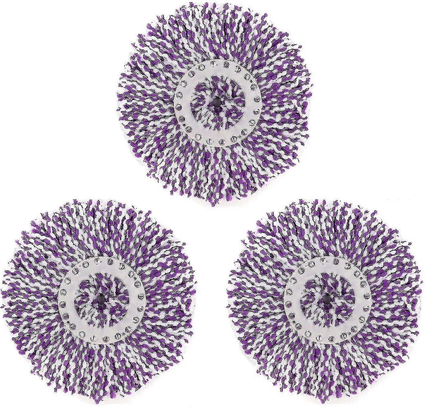 3 Reemplazo Mop Micro Head Refill Para 360 Spin Magic Mop-microfiber Reemplazo Mop Head-round