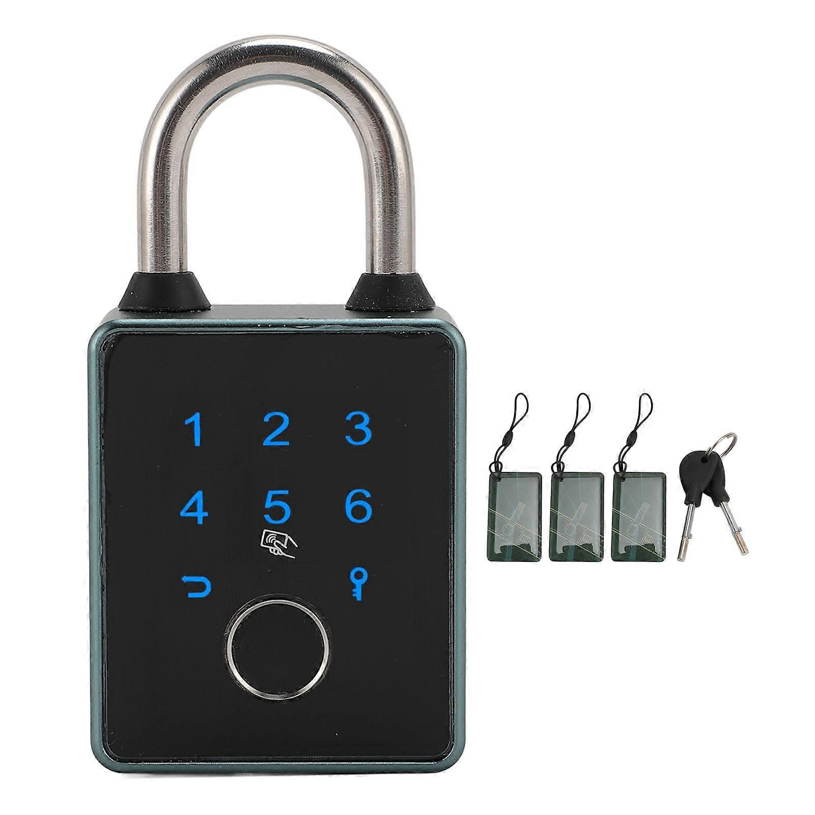Biometric Smart Fingerprint Padlock - Keyless Entry, Weatherproof, Multi-Access Control