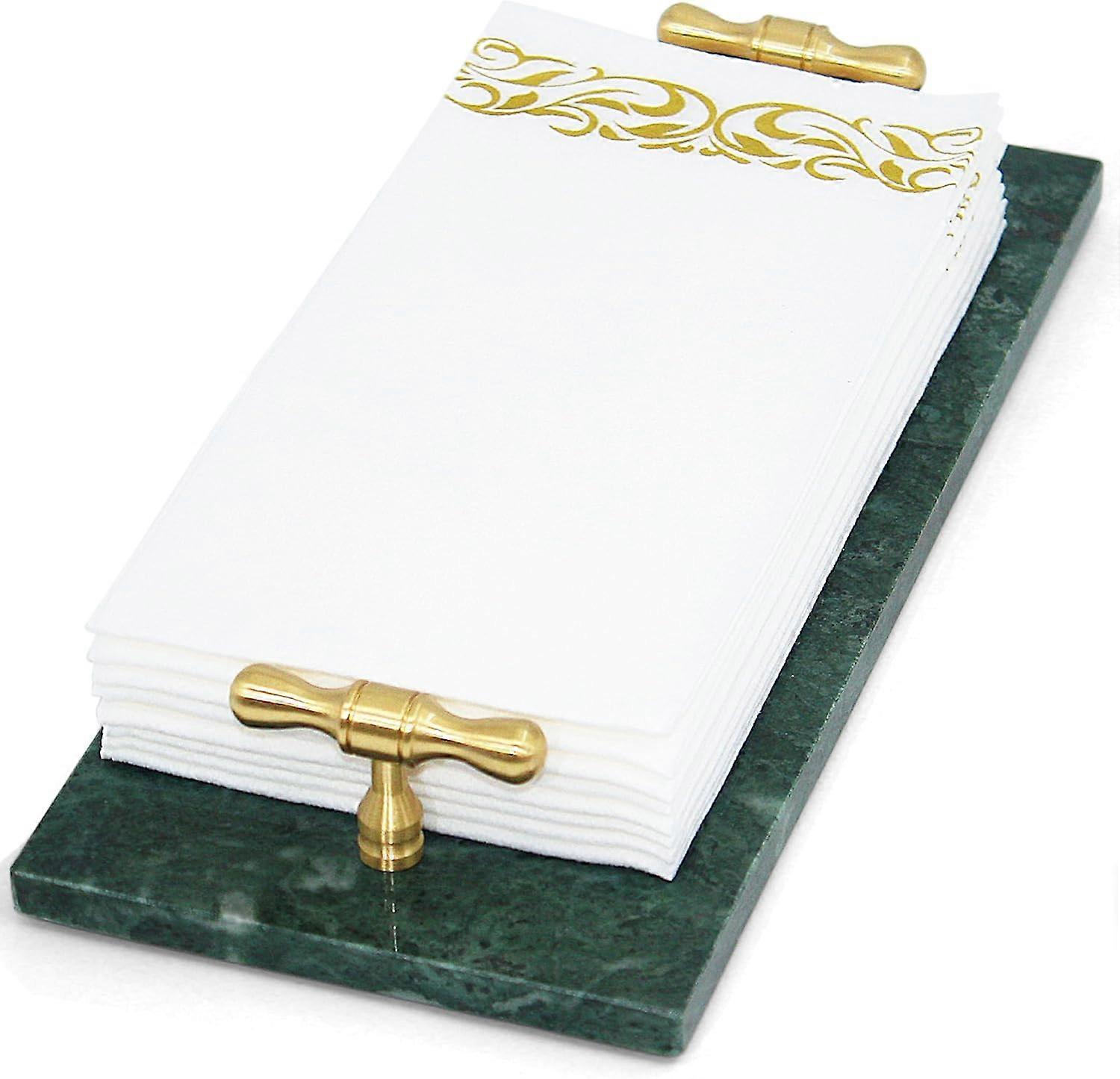 Marble Guest Towel Holder Tray - Modern Marble Design for Bathroom & Kitchen Countertop, Stylish and Functional Storage Solution