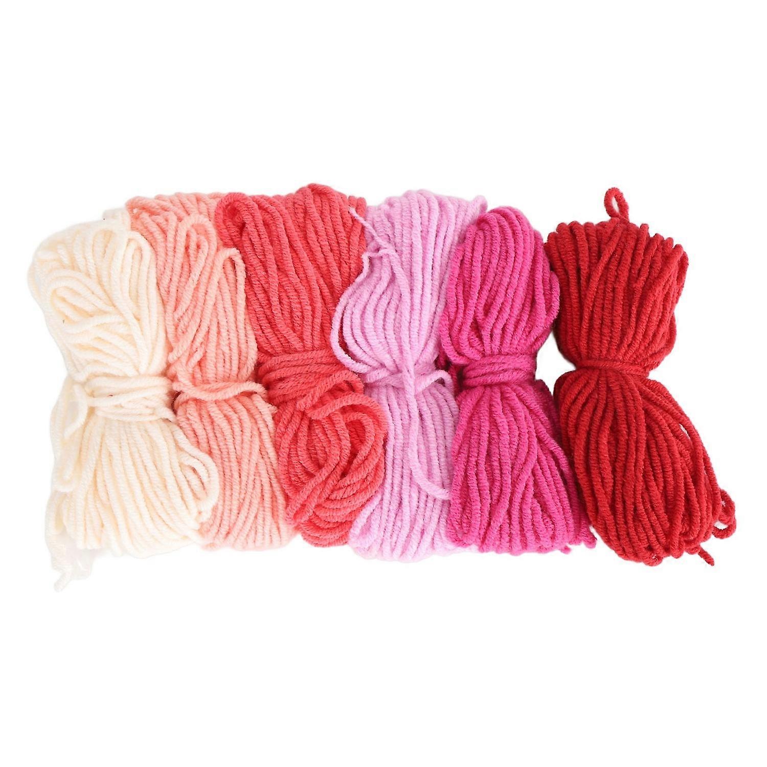 6PCS Embroidery Thread 2mm 4 Strands 10m Length Colorful Cross Stitch Embroidery Thread Type 4