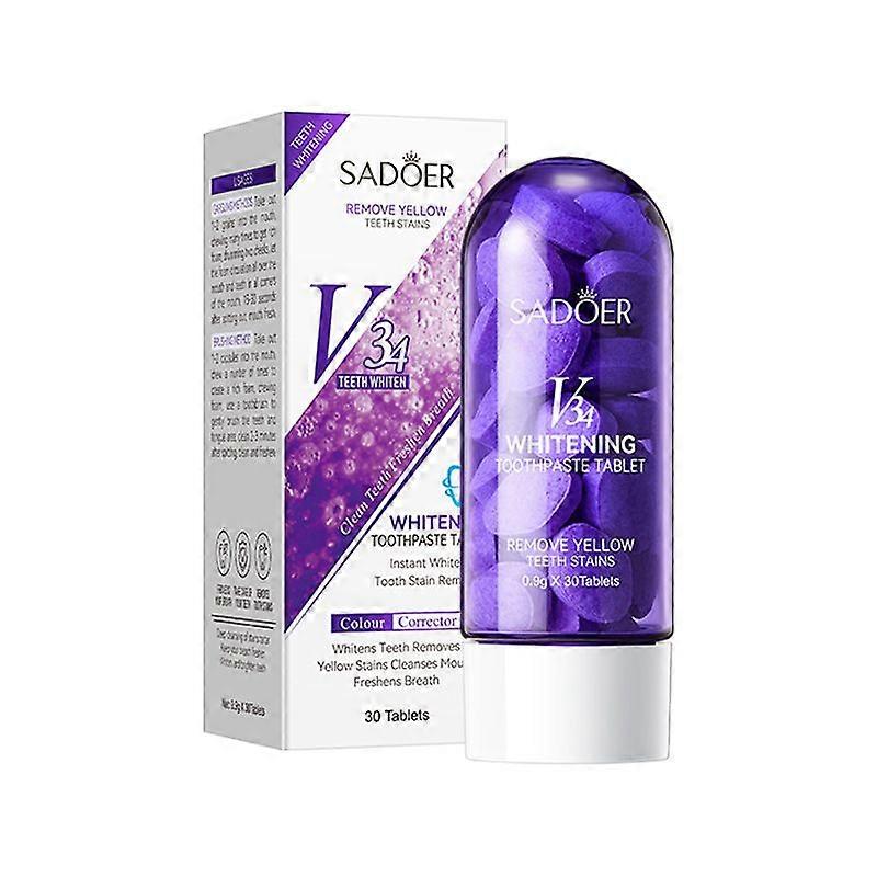 V34 Whitening Tooth Tablets Sadoer Deep Cleaning Teeth Clean Toothpaste