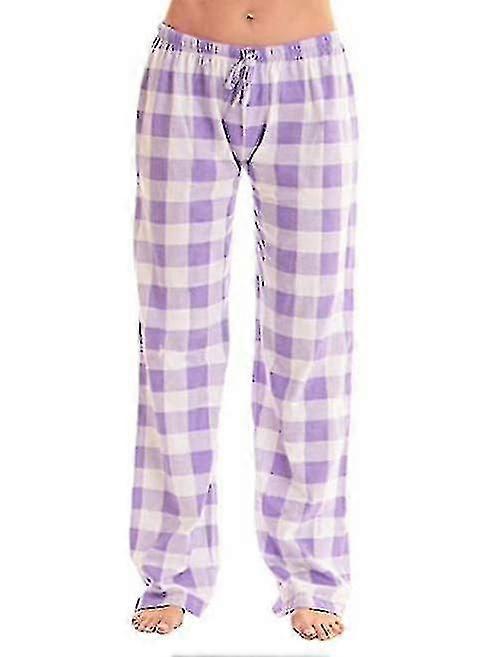 Kvinners myke pyjamasbukser, lounge bukser, sovebukser-dd
