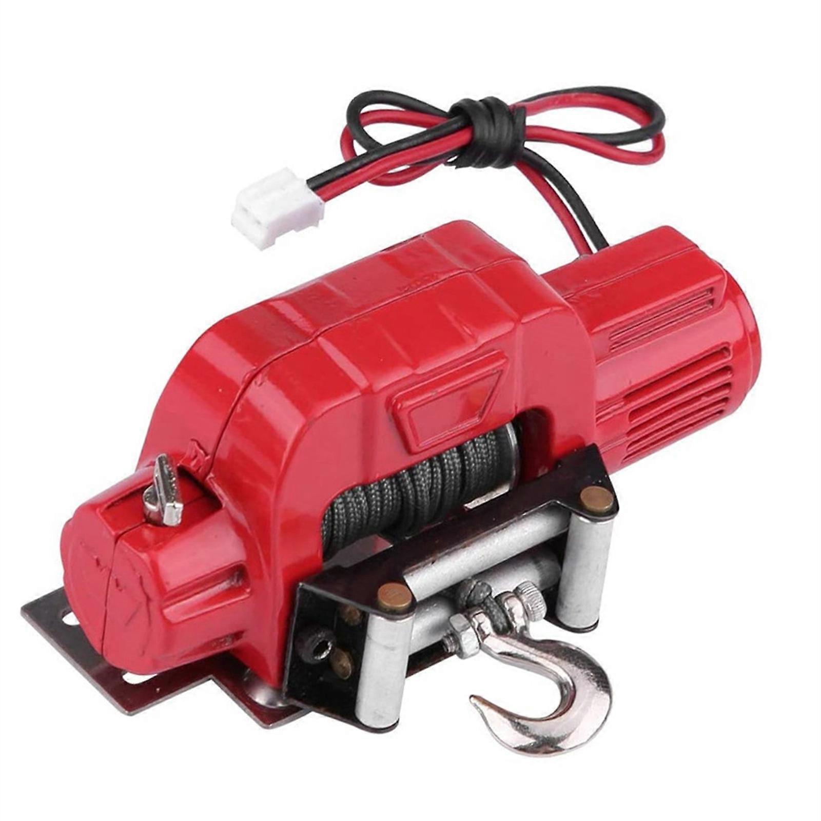 Rc Car Winch DIY for Stable Driving Good Performance Easy Assembly 1/10 Scale RC Model Vehicle Crawler Car Accessory  red white plug