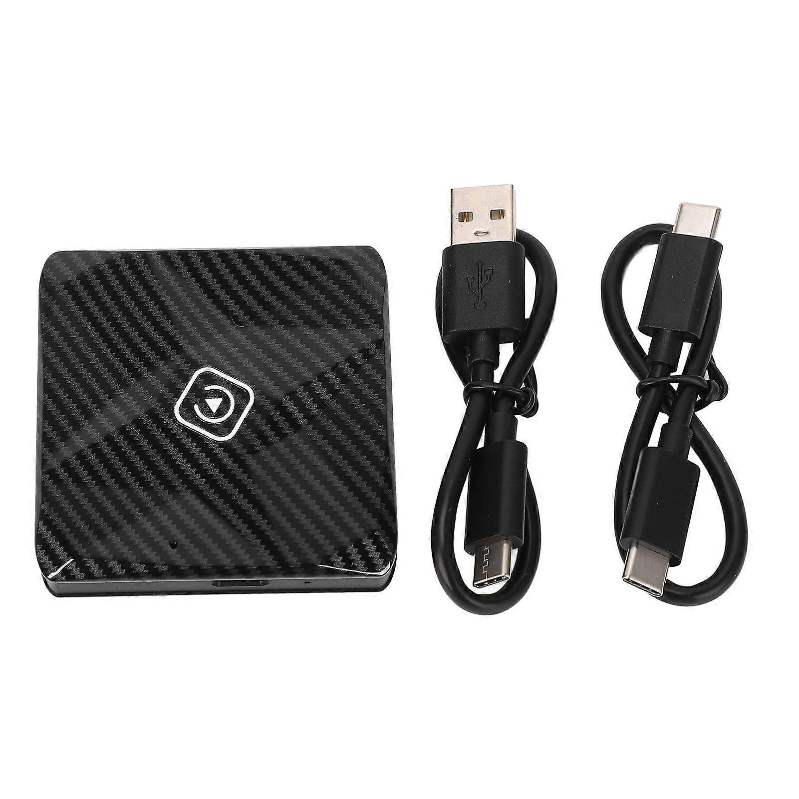 for CarPlay Adapter Wired to Wireless Efficient Conversion Plug and Play Fast Stable Connection for Cars Carbon Fiber Color MK1872