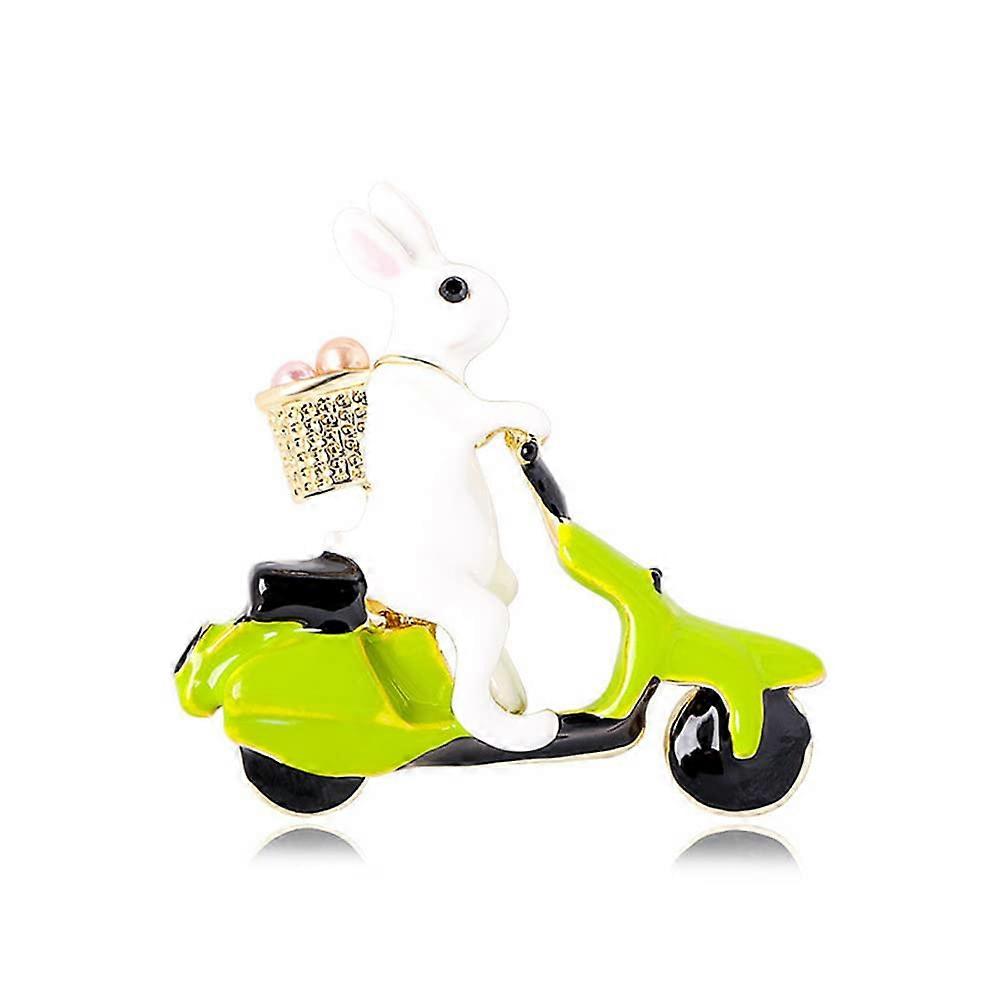 Enamel Bunny Rabbit Brooch Pin for Men and Women - Cute Casual Festive Lapel Accessory in Multicolor Design