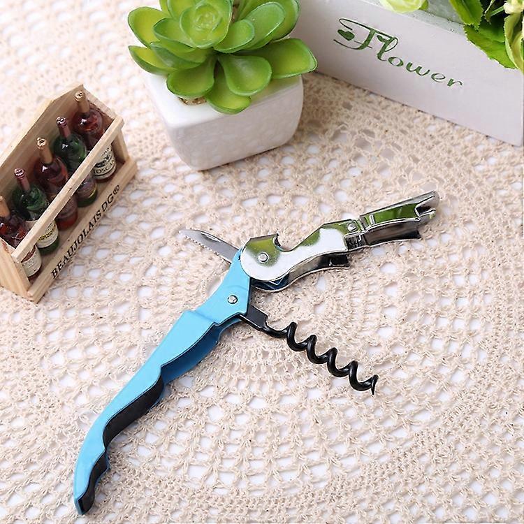 Multi-function Sea Horse Pattern Stainless Wine Bottle Opener, Can Opener Bottle Opener, Random Color Delivery