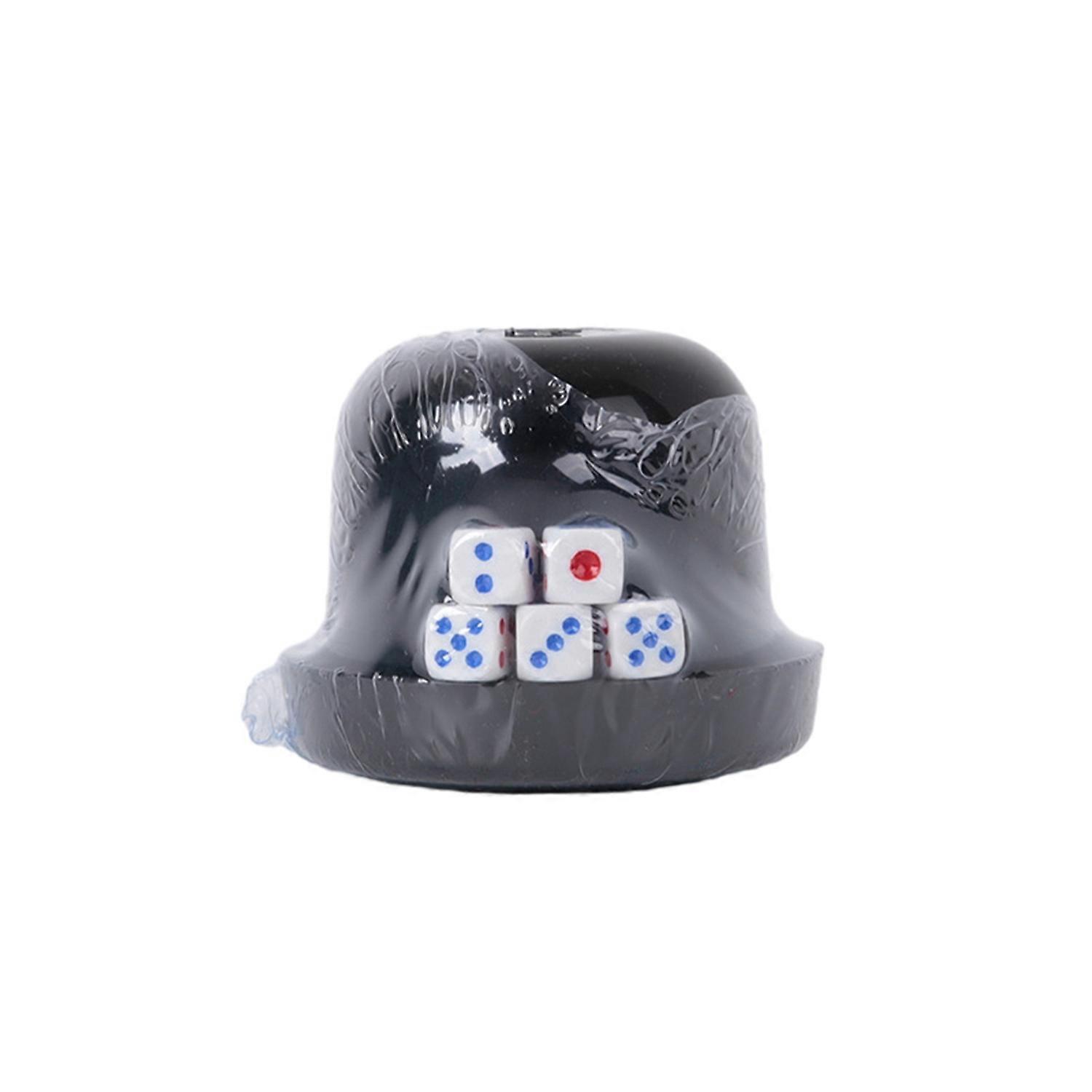 1 Set Dice Cup Dice Set Smooth Surface Anti-crack Round Edge White Dice Comfortable Hand Feeling