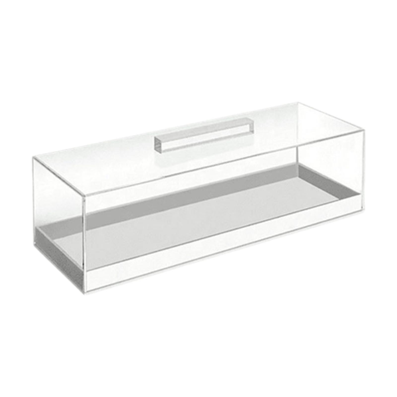 Acrylic Organizer Box Rectangular Serving Box with Lid for Buffet Restaurant Style A
