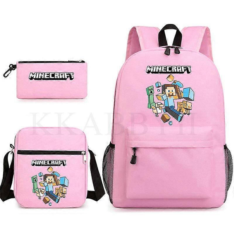 Minecraft Koulureppu Lasten laukku Lasten Koululaukut Tyttö Pojat Canvas Koululaukku Lasten laukku Reppu Mochila