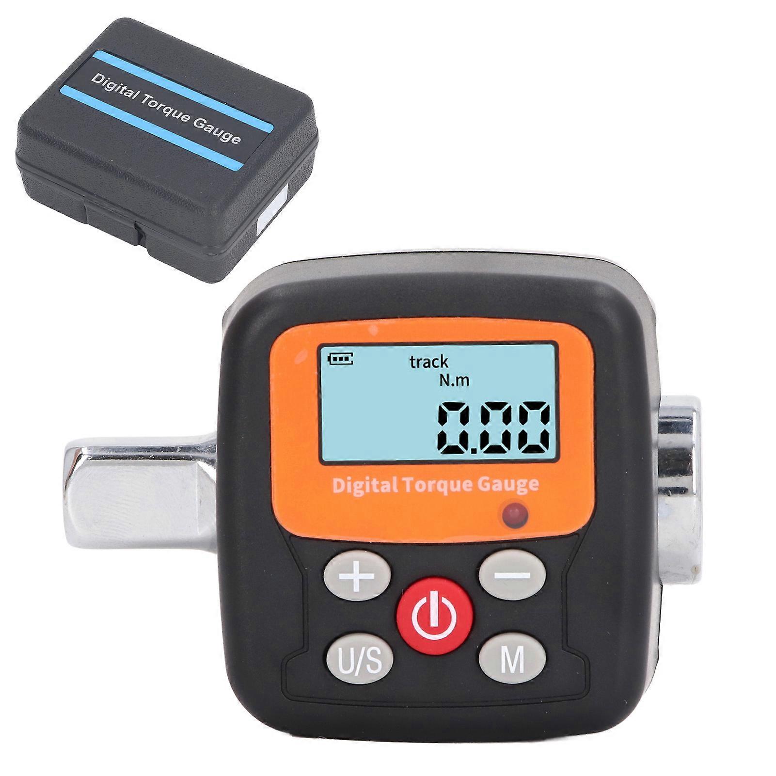 Torque Meter with Digital Display High Precision 1/2 Connector Torque Adapter from 6 to 200 N.m with Light Sound Alarm