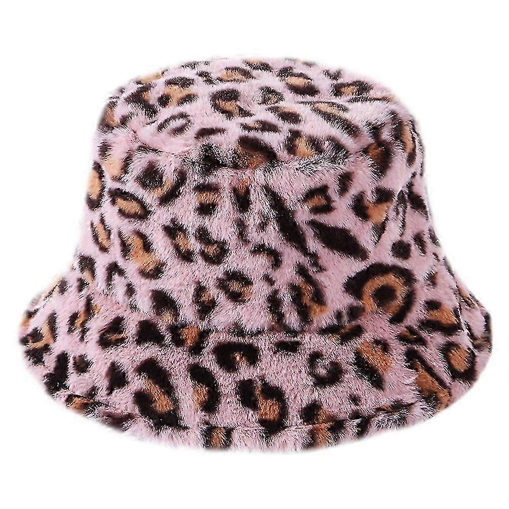 1Pc Mode Varm Fiskerhat Fluffy Efterår Vinter Leopardfisker