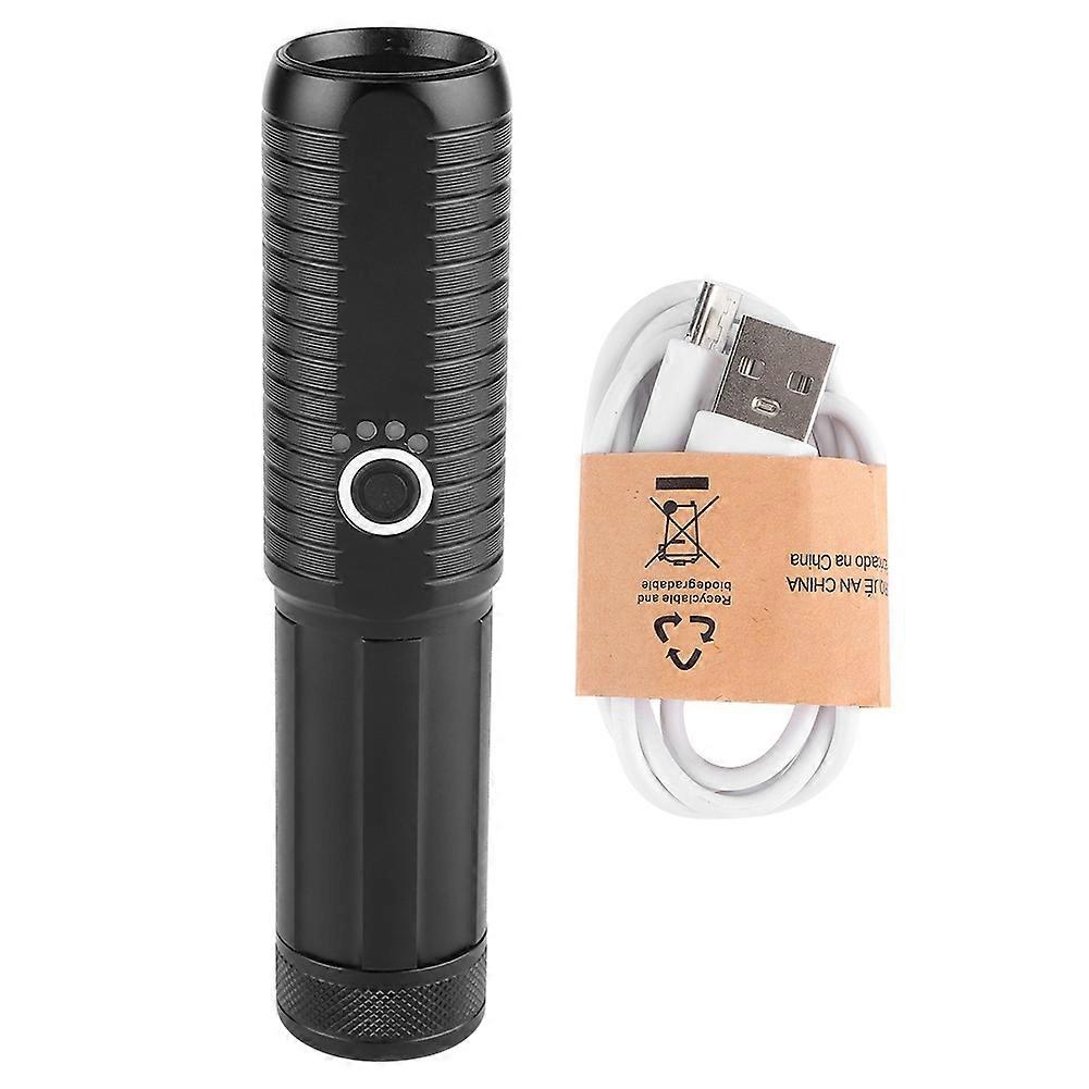Intelligent Aluminum Alloy USB Flashlight Multi‑Mode Electric Torch