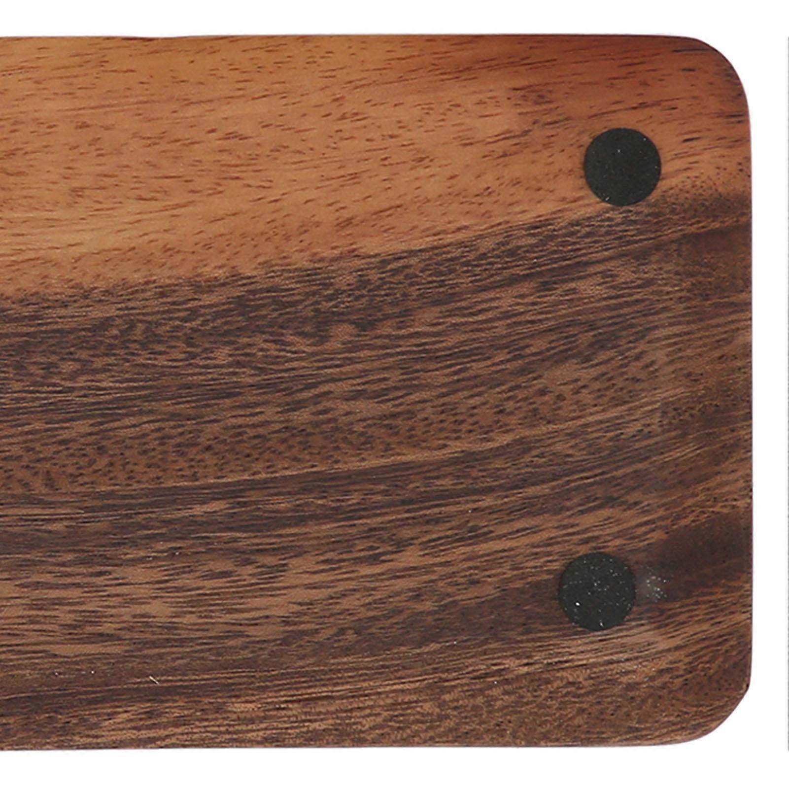 Walnut Wooden Tea Tray With Hand-Polished Finish Walnut Wood Serving Tray Large Size Natural Color