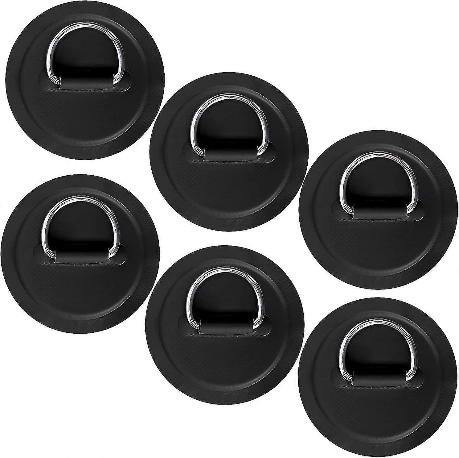 Confezione da 6 toppe con anello a D in acciaio inossidabile, kit di riparazione in PVC saldato per SUP, kayak, gommone, gommone (non è necessaria la colla)