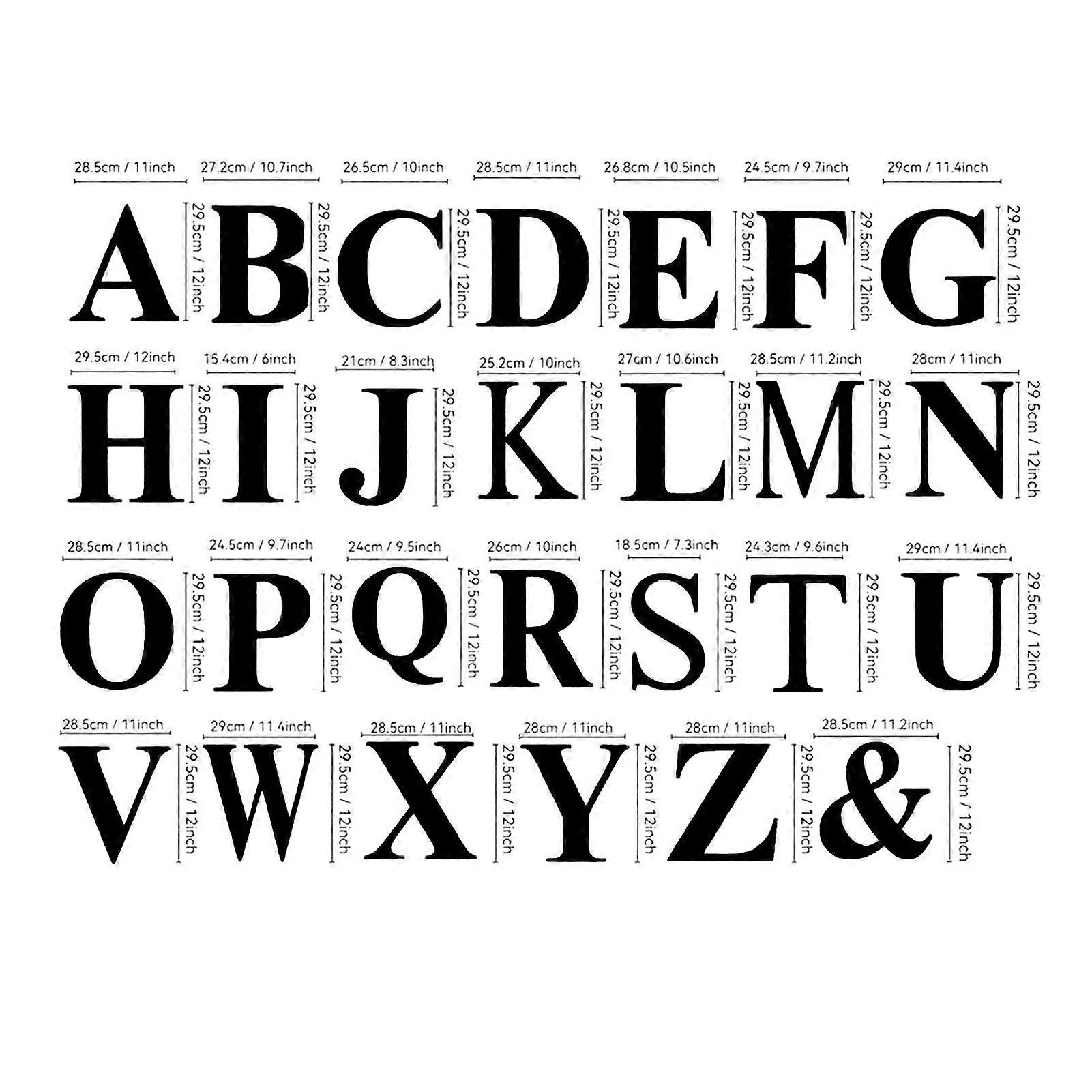 Tre Bokstav Skilt Bar Butikk Veggkunst Dekorasjon DIY Navneskilt Heavy Duty  Kunstprosjekter Barn Læring A-Z Stor Bokstav Alfabet Brett | Fruugo NO, image size:1601x1601