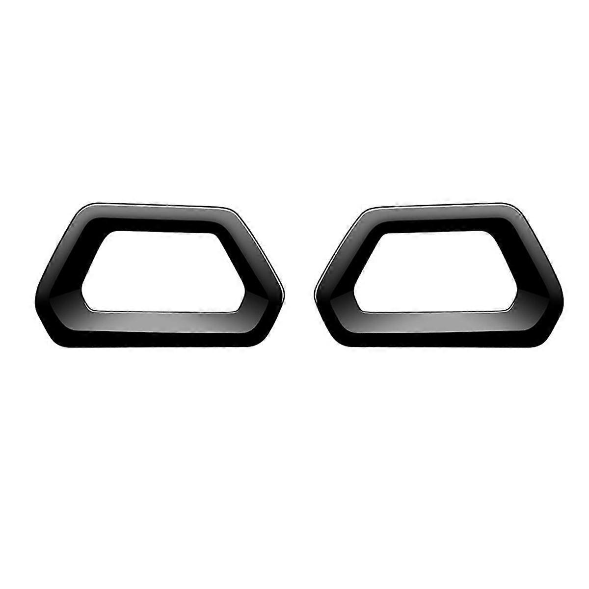 Car Front Fog Lamp Frame Fog Light Eyebrow Trim Sticker Black