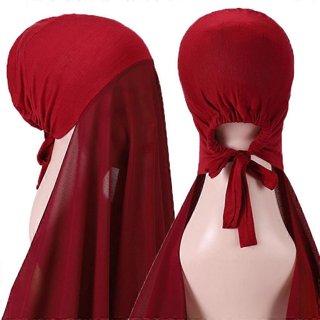 Solid Color Pearl Chiffon Scarf for Breathable Muslim Women Stylish Soft Hijab Long Scarf Wrap Scarves Daily Fittings