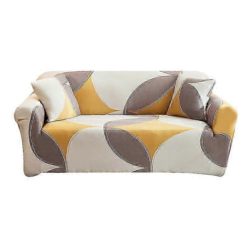 Printed Stretch Couch Cover for Sofa with 1 Pillowcase, Sofa Slipcover for 3-Seater Furniture, Machine Washable Fabric