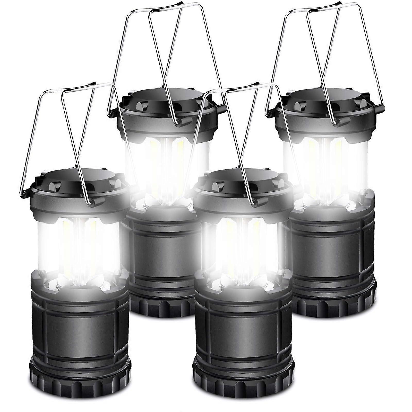 4 Pcs LED Camping Lantern, Battery Powered Compact LED Lanterns, Suitable for Hurricane