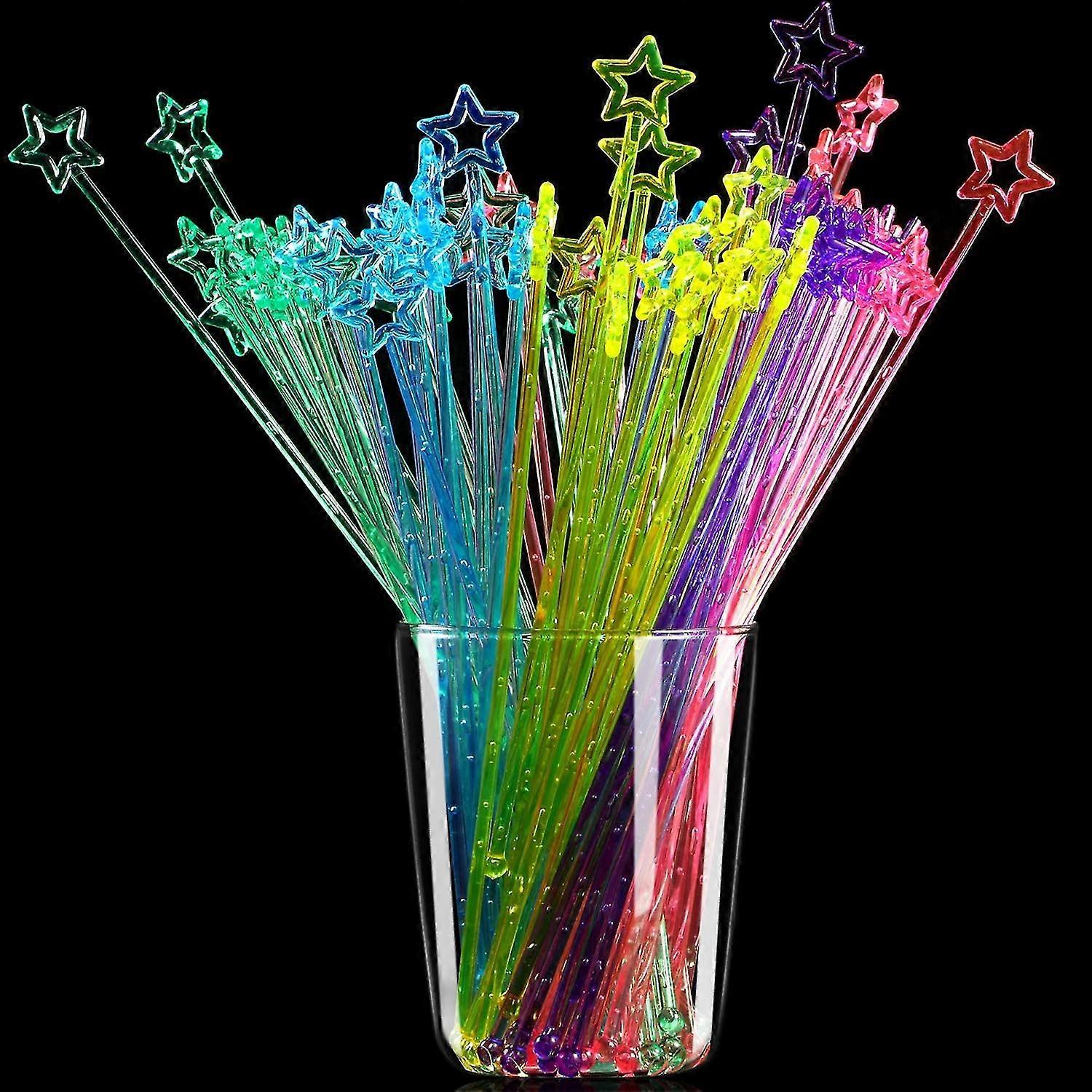 30 Pack Bartending Sticks Cocktail Mixer Plastic Sticks Disposable Plastic