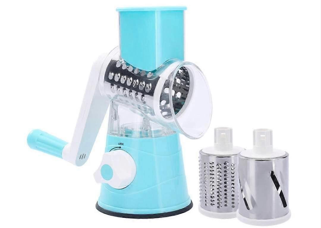 Rotary cheese grated (blue) 3 in 1 point in the Multi -purpose kitchen manual food grater