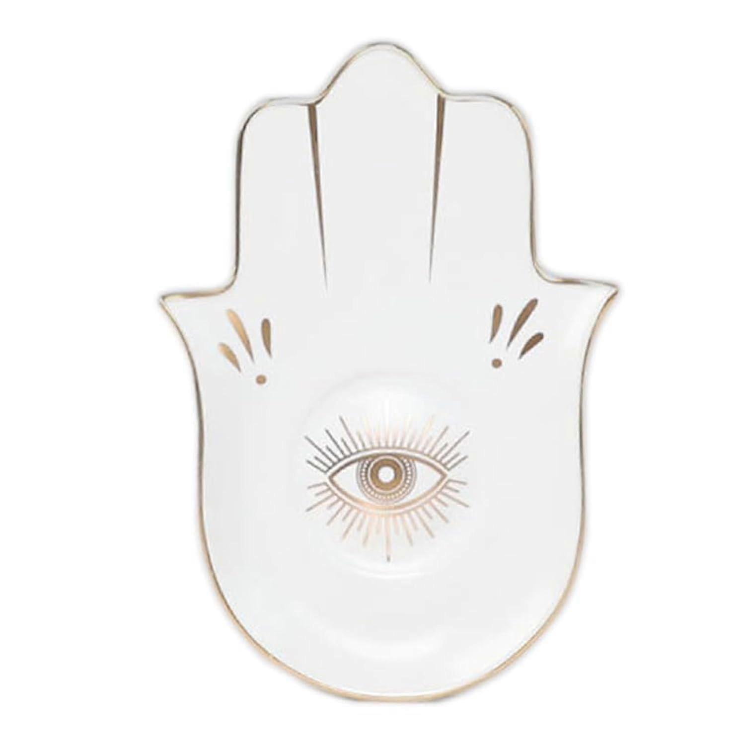 Compact Size Ceramic Ring Plate Tray Nightstand Compatible Tabletop Decor Jewelry Organizer