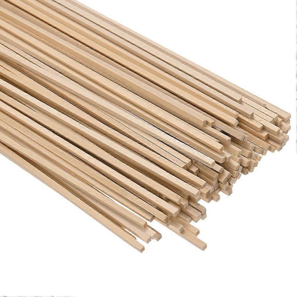 나무 사각 맞춤 막대, 1/8 x 12 인치 미완성 나무 광장 맞춤 막대, 경목 광장 맞춤 막대 120 팩