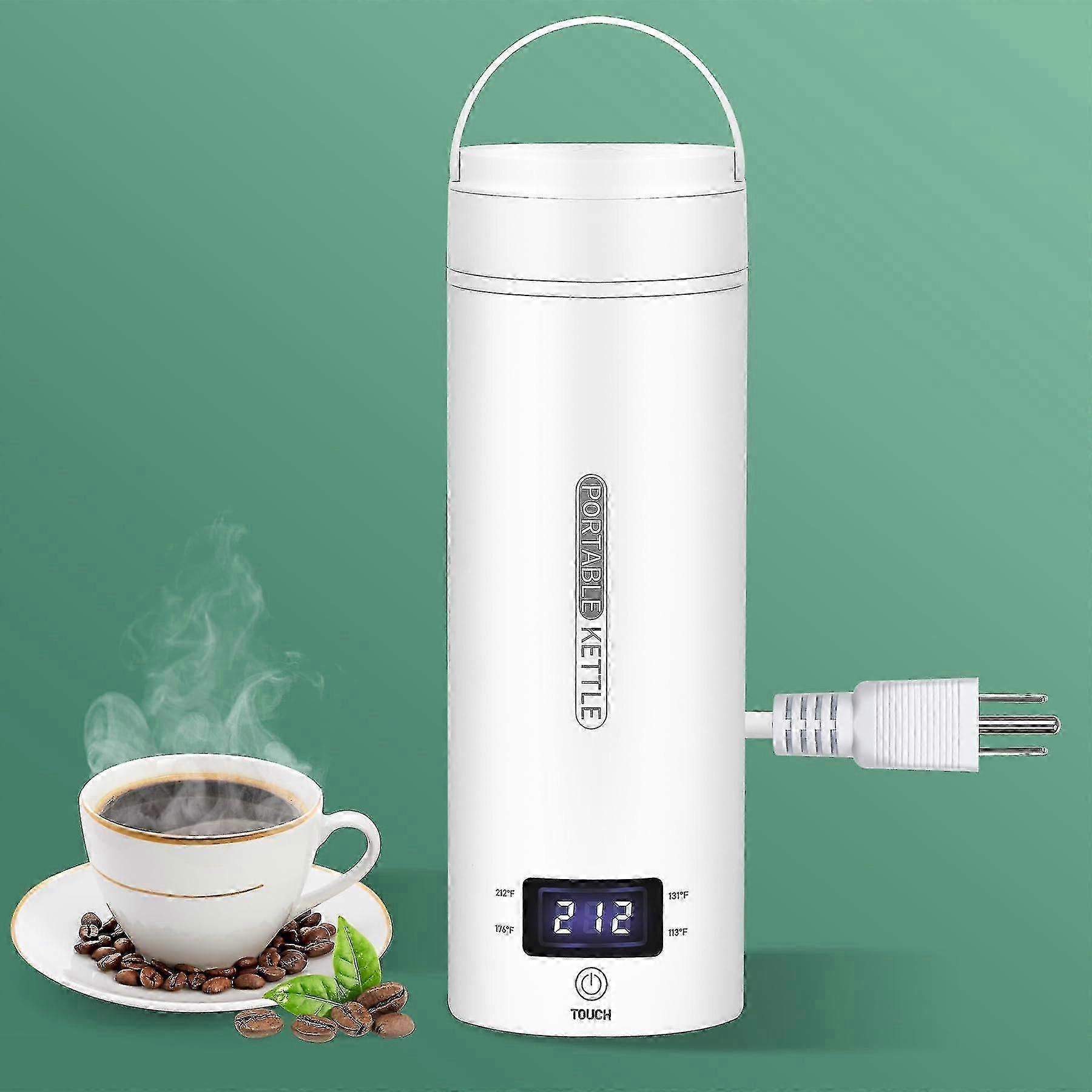 Travel Electric Kettle Portable Small Mini Tea Coffee Kettle Water Boiler, Water Heater With 4 Temperature Control,304 Stainless Steel With Auto Shut-