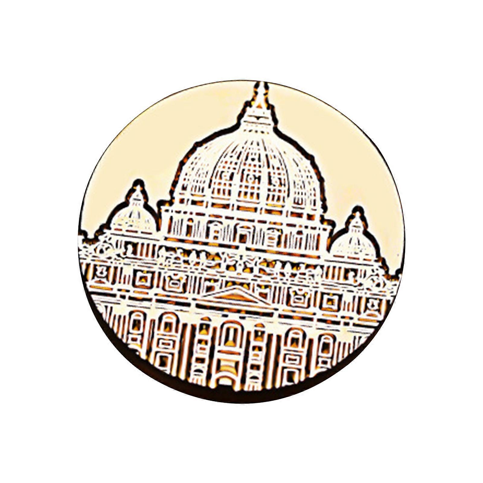 European Castle Wax Seal Stamp Brass Head Intricate Design, Precise Printing, Convenient and Durable Stamp Head