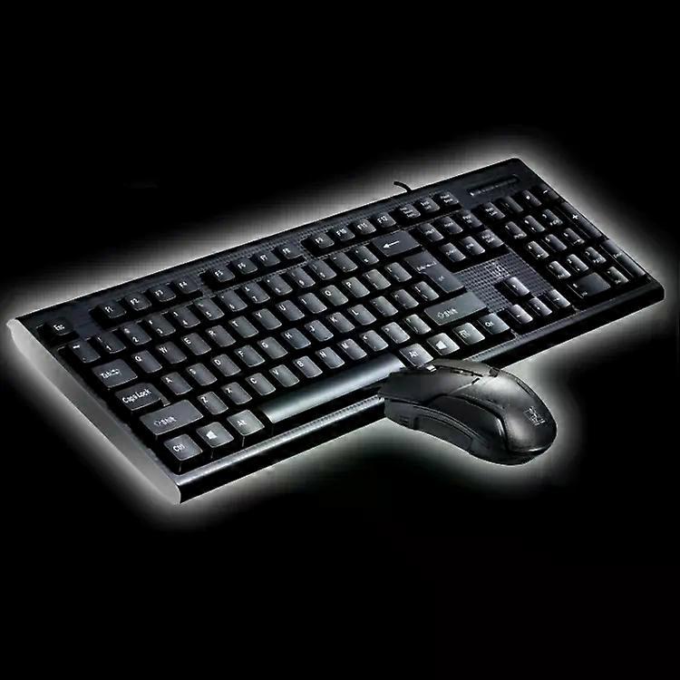 Gaming Keyboard and Mouse Kit-1600 DPI,Wired,Grid Texture,Chasing Leopard