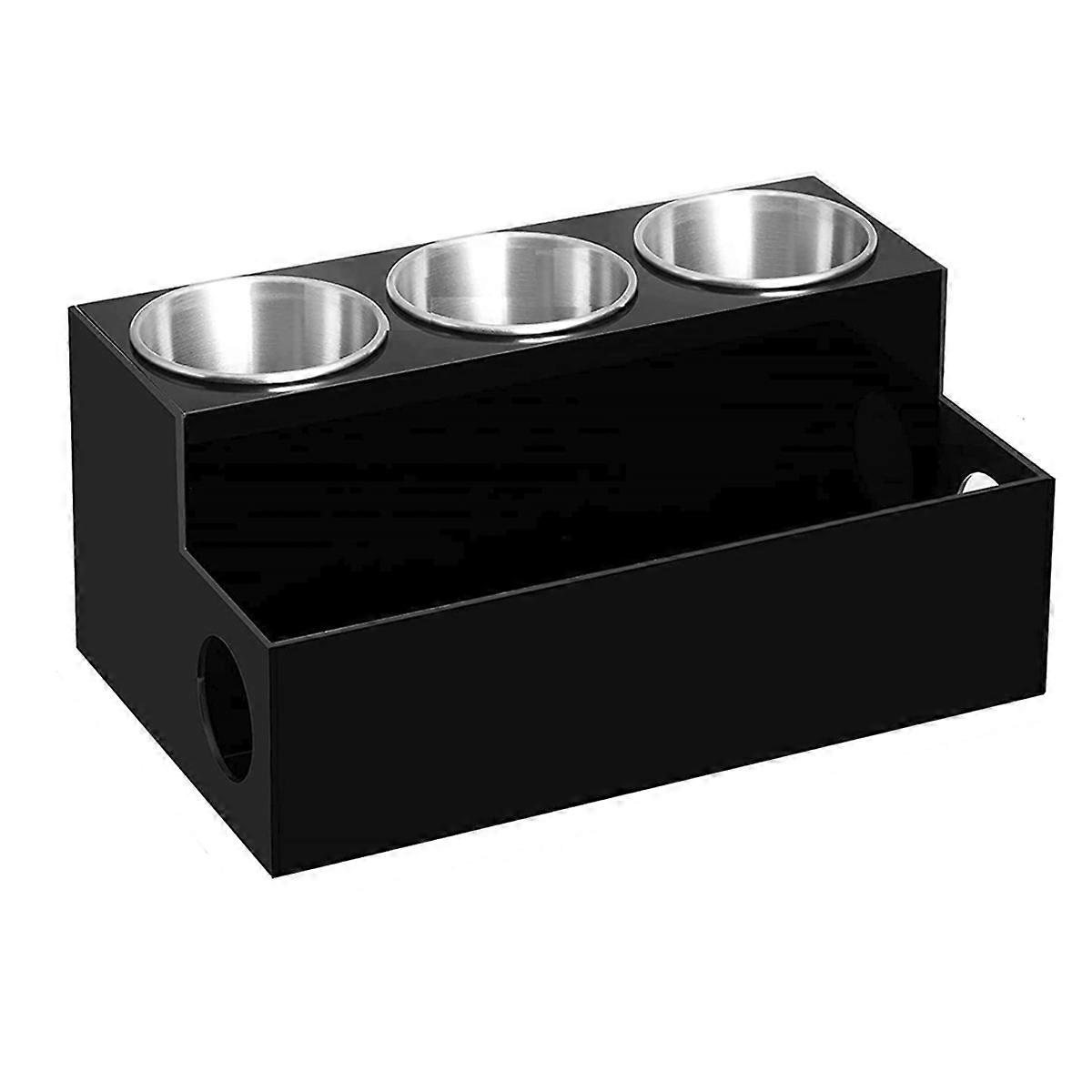 منظم أدوات الشعر ، حامل مجفف شعر أسودأكريليك ، منظم مضاد للحمام والغرور والمكتب