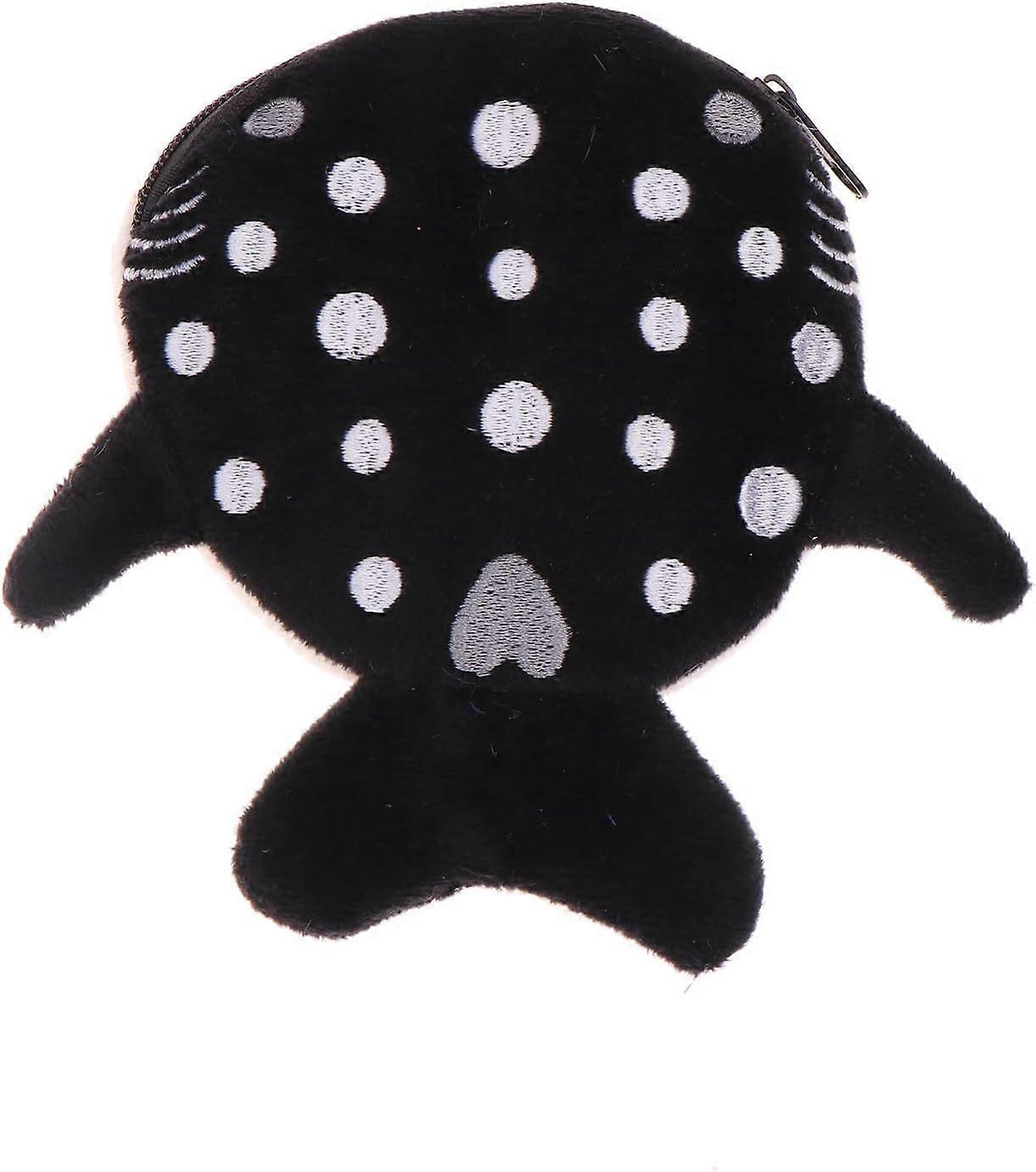 Plush Shark Coin Purse, Cartoon Cute Coin Purse with Zip, Plush Three-Dimensional Coin Pocket Headphone Bag Wallet for Kids