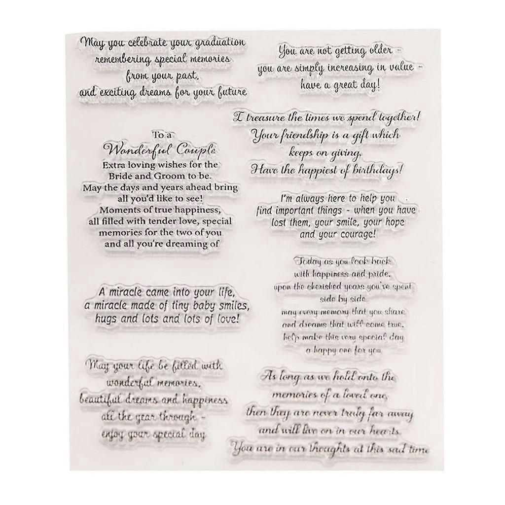 Clear Stamps with Pattern 3D Scrapbooking Journaling Cards Making Decorations