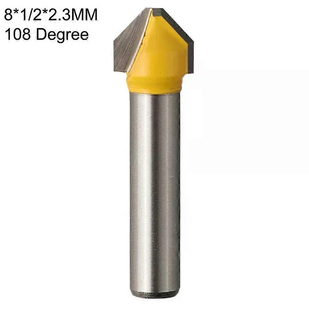 1pc 108/135 Degree V-shaped Router Bit 8mm Shank Engraving Milling Cutter For Acrylic MDF PVC Engraving Chamfer Woodworking Tool
