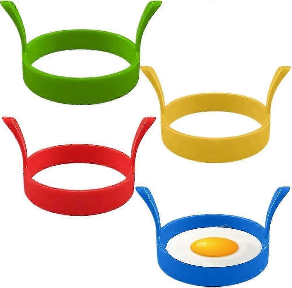 4 Pack Silicone Egg Mold Rings Anéis de Ovo 3,1 polegadas Non Stick Egg Moldes