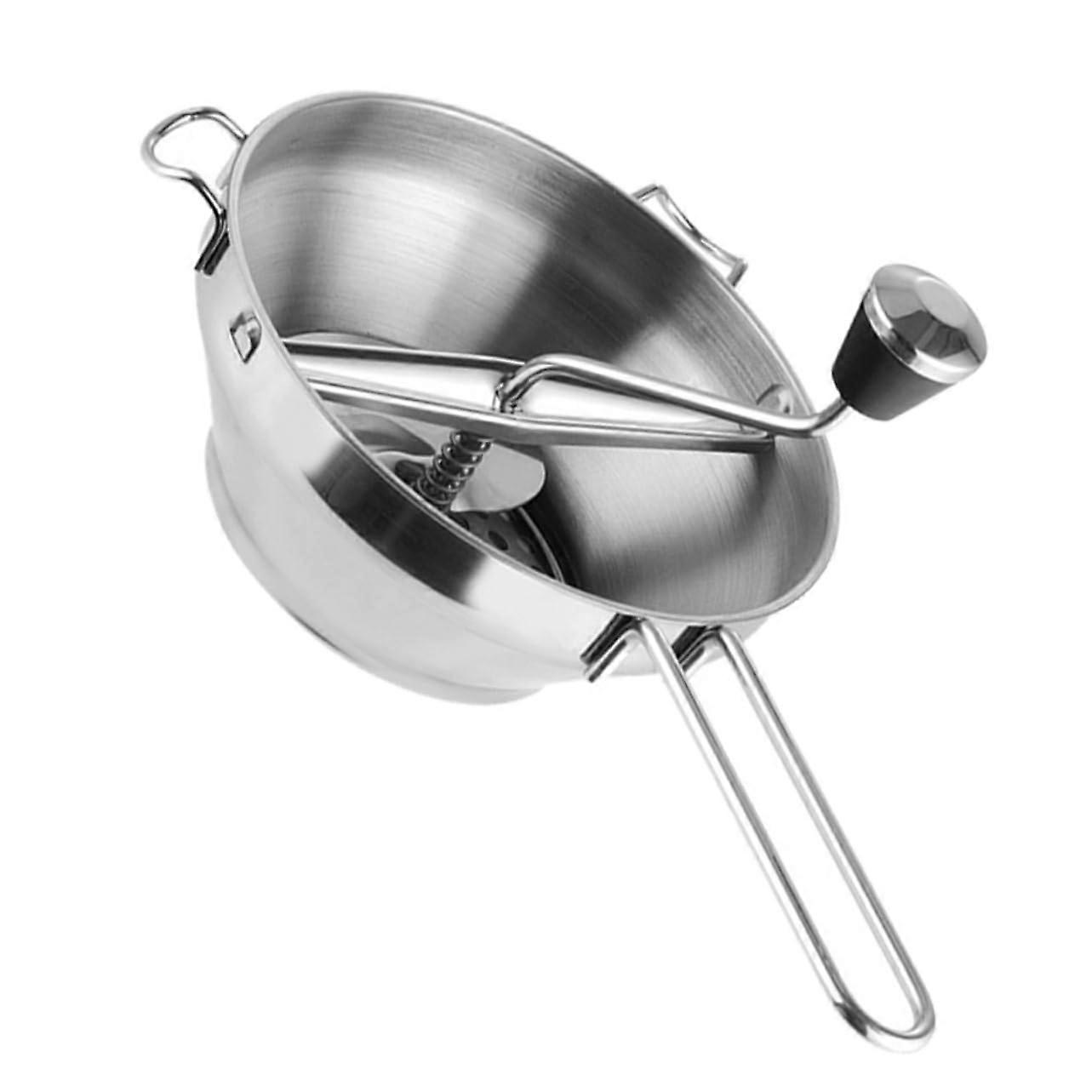 Manual Food Processor for Jam Making, Rust-Proof Stainless Steel, 3 Grinding Discs, Ergonomic, Dishwasher Safe