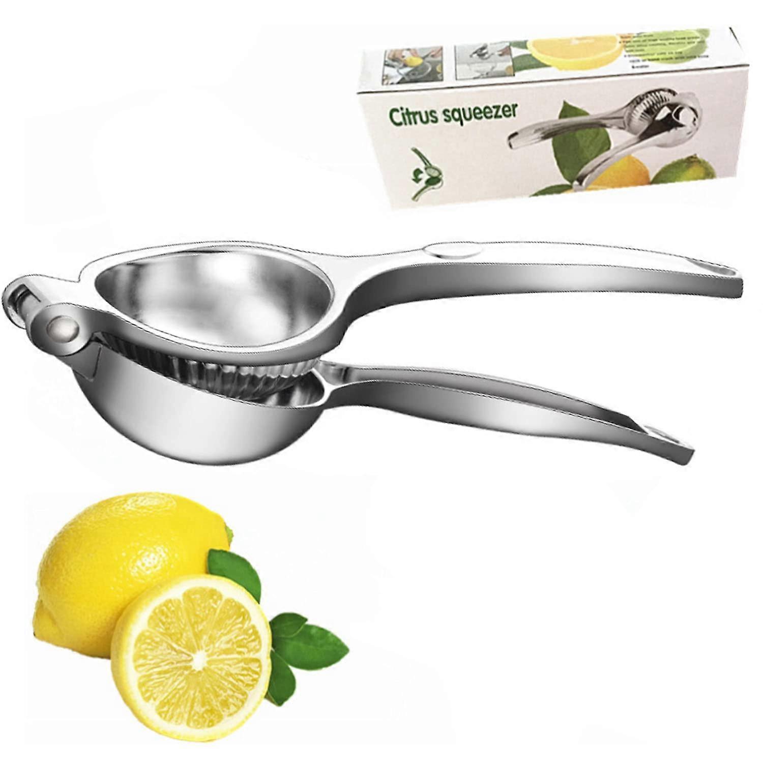Manual lemon squeezing, lemon squeezing manual, stainless citrus steel juicer shackle squeezing hand press