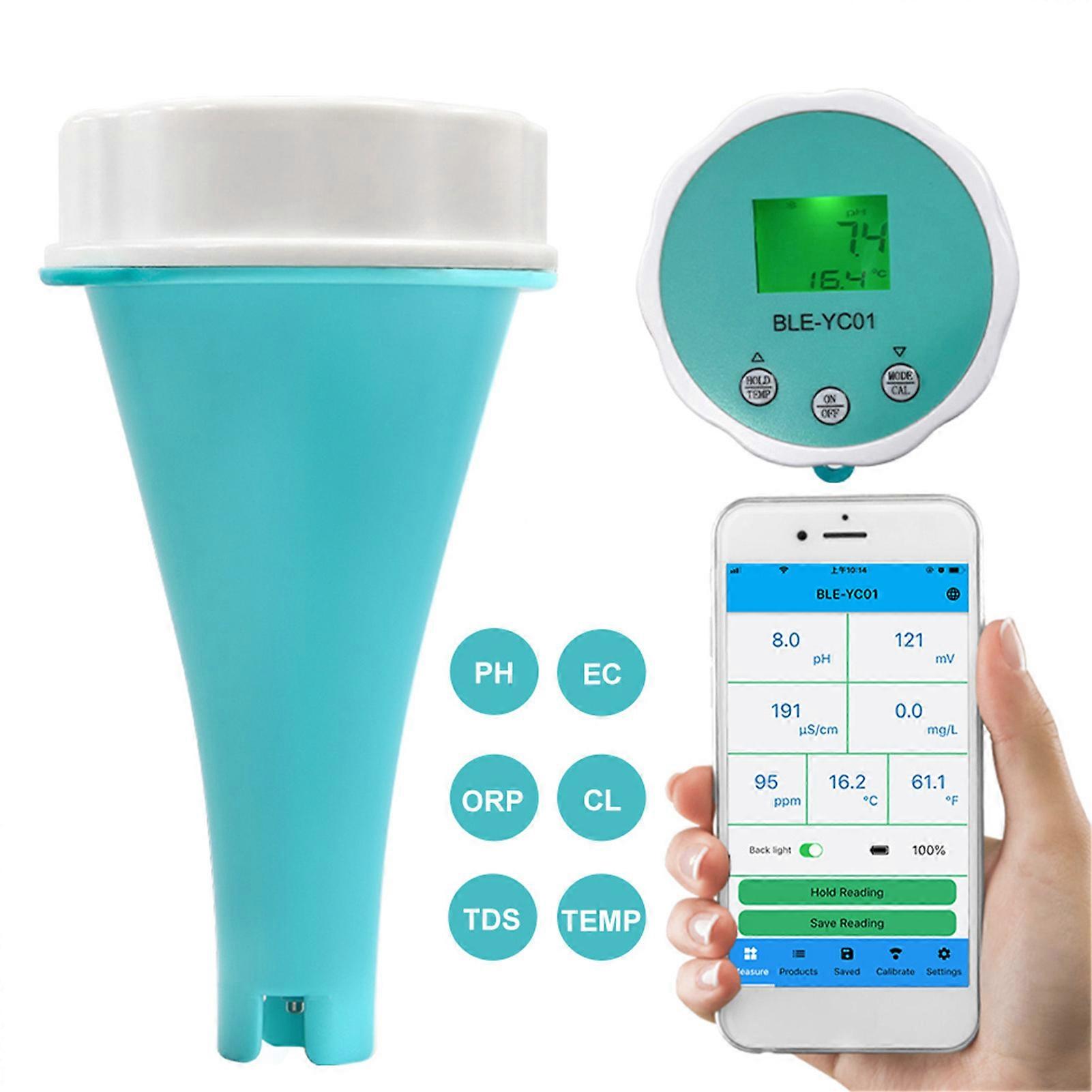 Tester Meter 6in1 Pool Water Ph Ec Tds Orp Temp