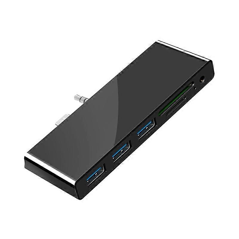 Rocketek SGO771 Type-C to USB2.0 / 3.5mm AUX / SD / TF HUB Adapter for Surface Pro GO