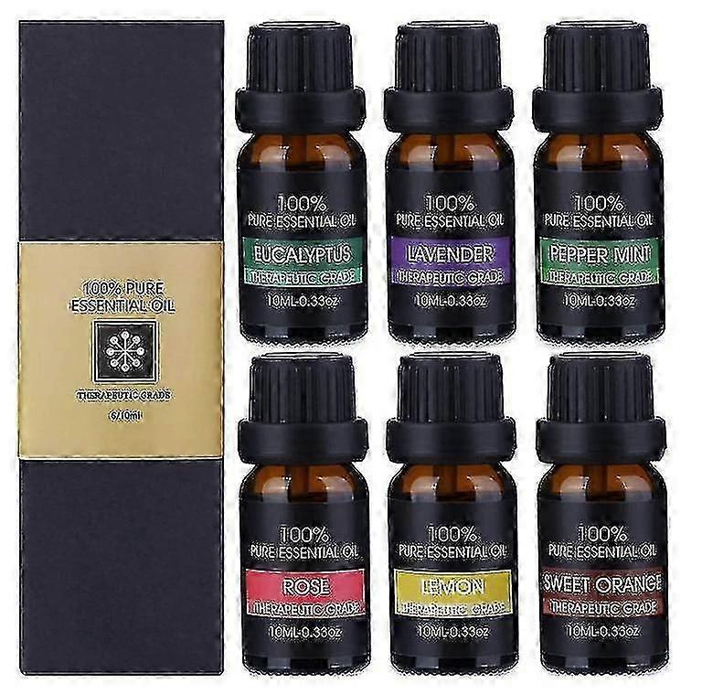 Essential Oils, Essential Oils Set Oil Diffusers-lavender, Lemongrass, Tea Tree, Eucalyptus, Sweet Orange, Peppermint