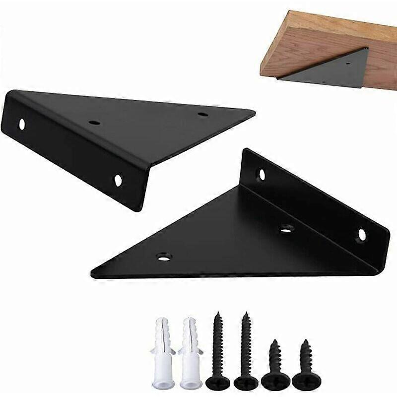 Floating Shelf Brackets, 2 Pieces Floating Shelf Brackets, Wall Shelf Bracket, Heavy Duty Metal Shelf Bracket, Steel Wall Shelf Bracket for DIY Shelve
