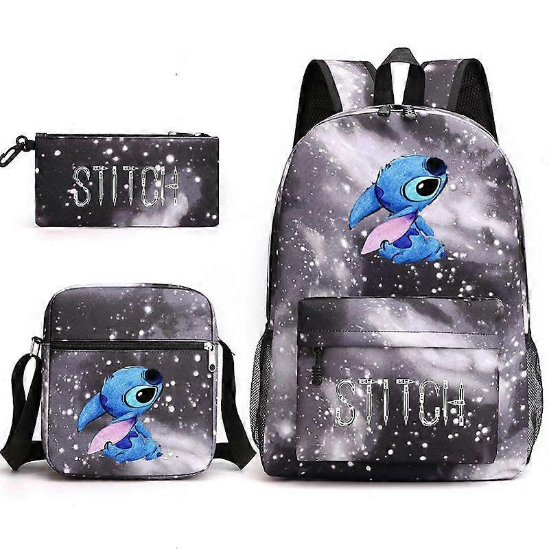 Three-piece backpack set, student school bag