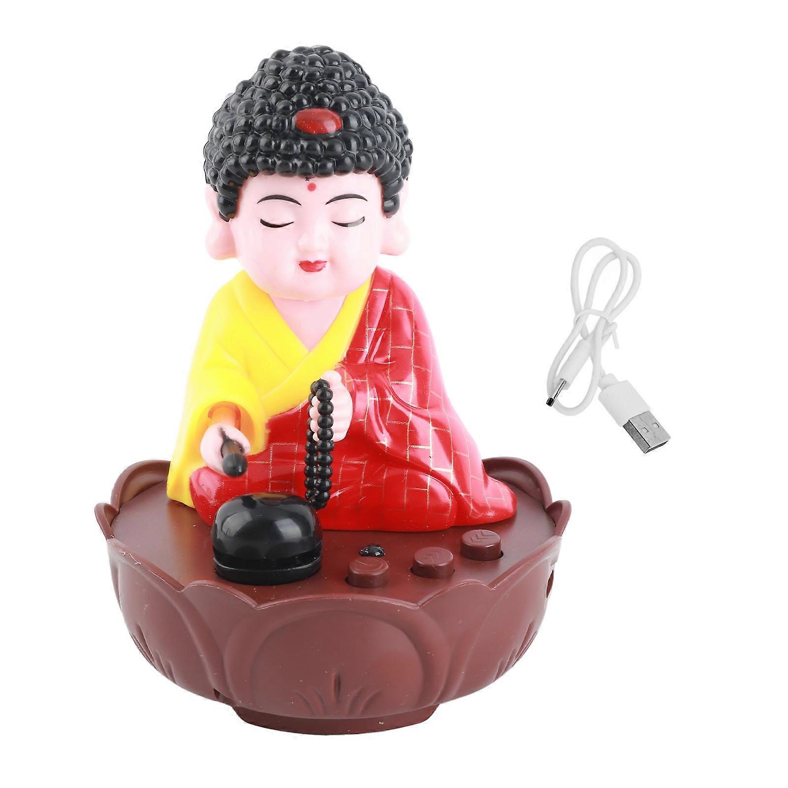 Nodding Chanting Figurine with Music Dashboard Display Joss Decorative Statue Model Decor for Home Desktop Car Ornament Little Monk