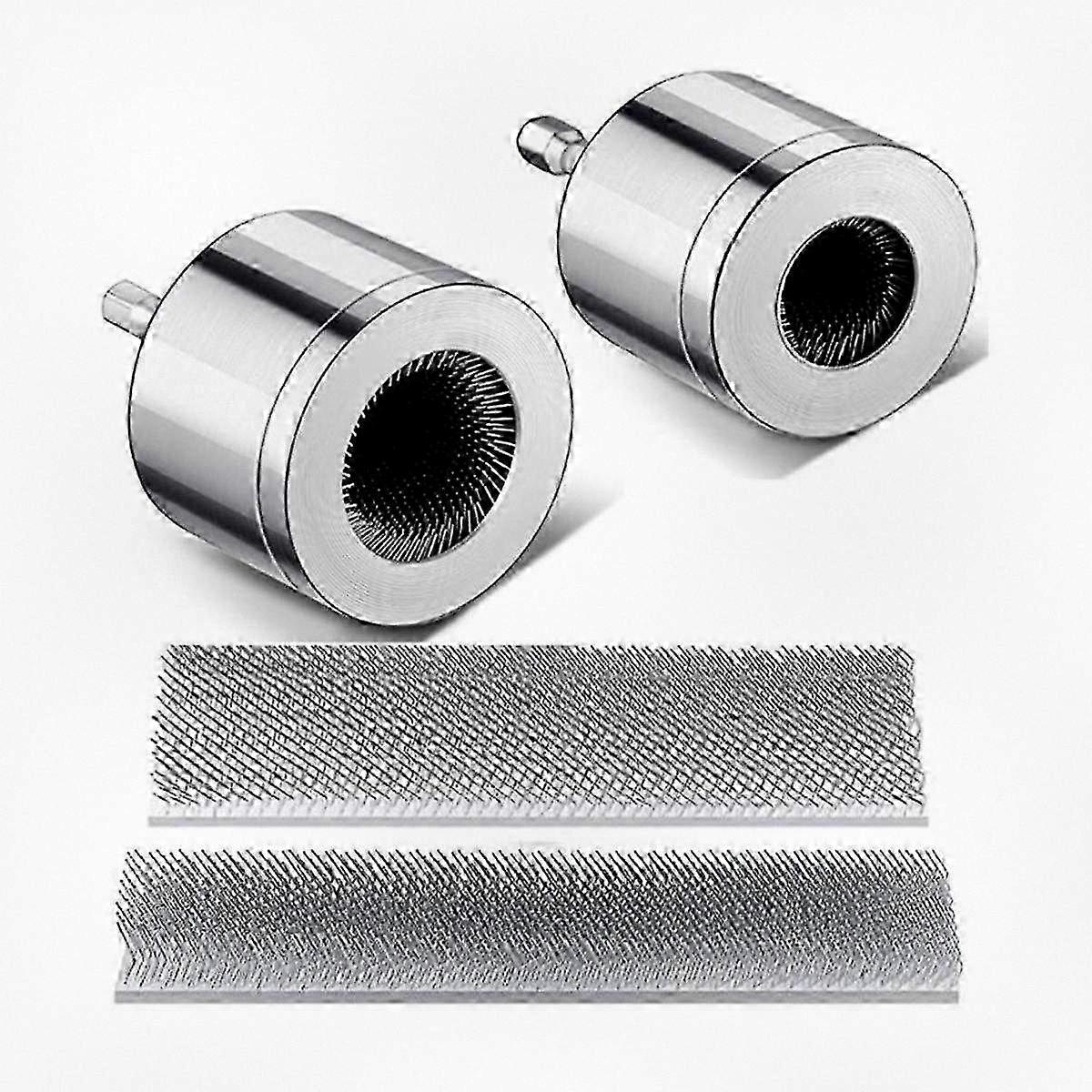 2 Pack Copper Pipe Cleaning Brush Set with Replaceable Heads for Drill Attachment - Durable Metal Design