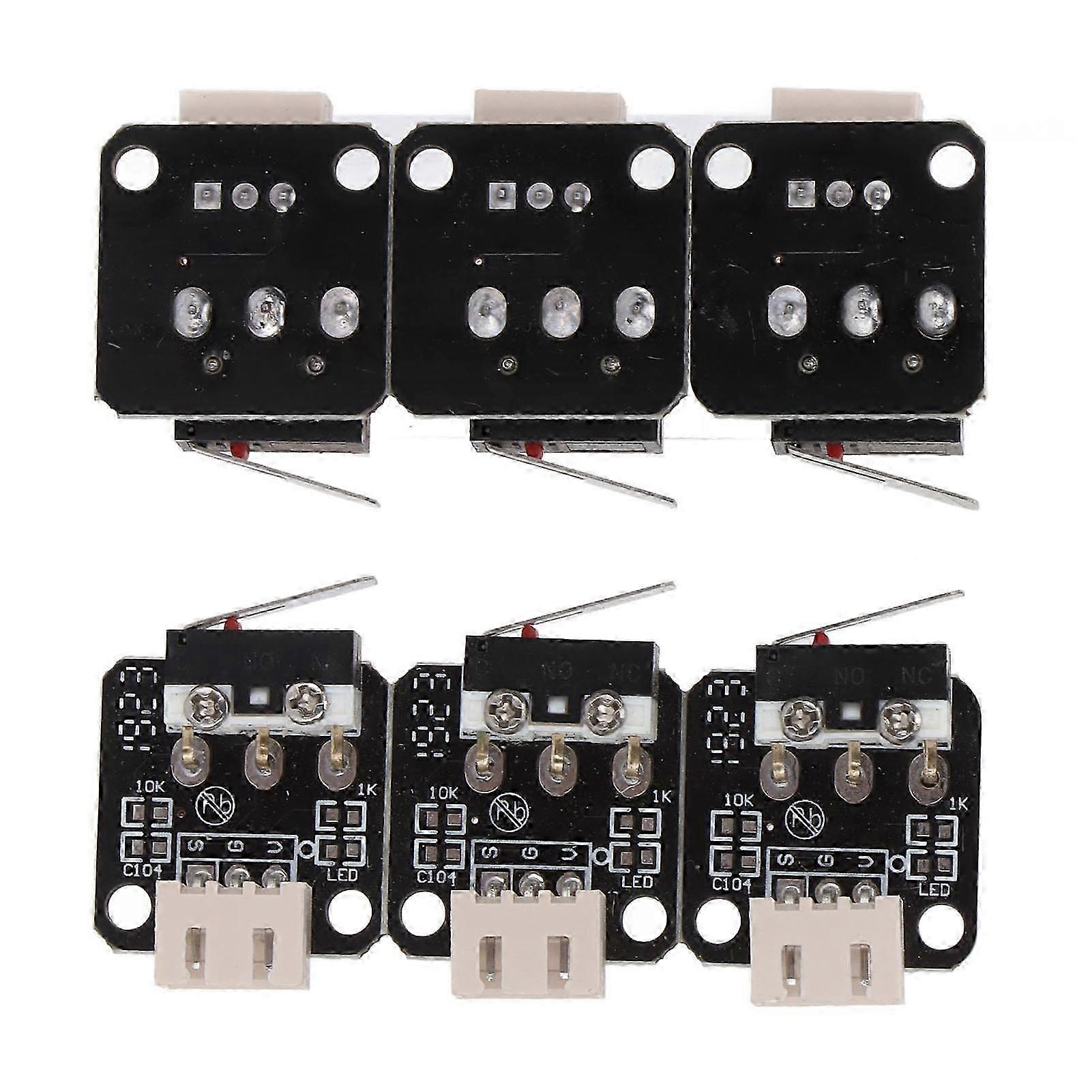 6Pcs Printer Limit Switch 3 Pin N / ON / C Control Durable Better Toughness 3D Printer Parts