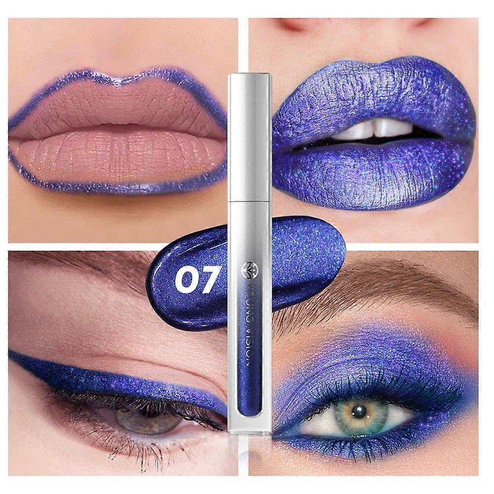Lip Gloss in 14 Shimmering Colors, Non-Stick Lipgloss, Face Multi-Purpose Pearlescent Liquid Eyeshadow, Long-Lasting Waterproof Smudge Proof Liquid L
