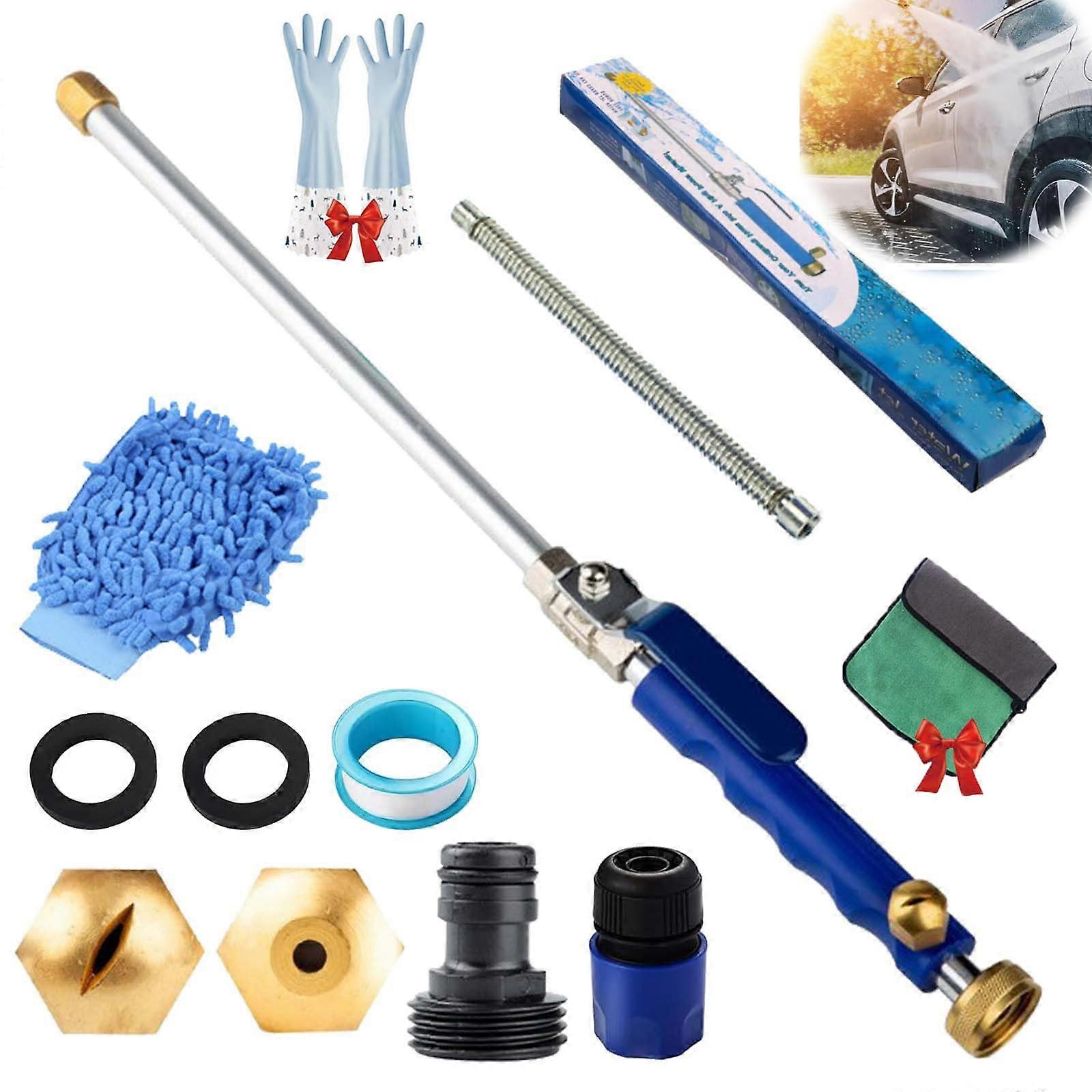 Hydronozzle, Hydronozzle 2In1 Power Washing Nozzlee, Hydro Nozzle For Hose High Pressure With 2 Jet Different Nozzles (Blue)