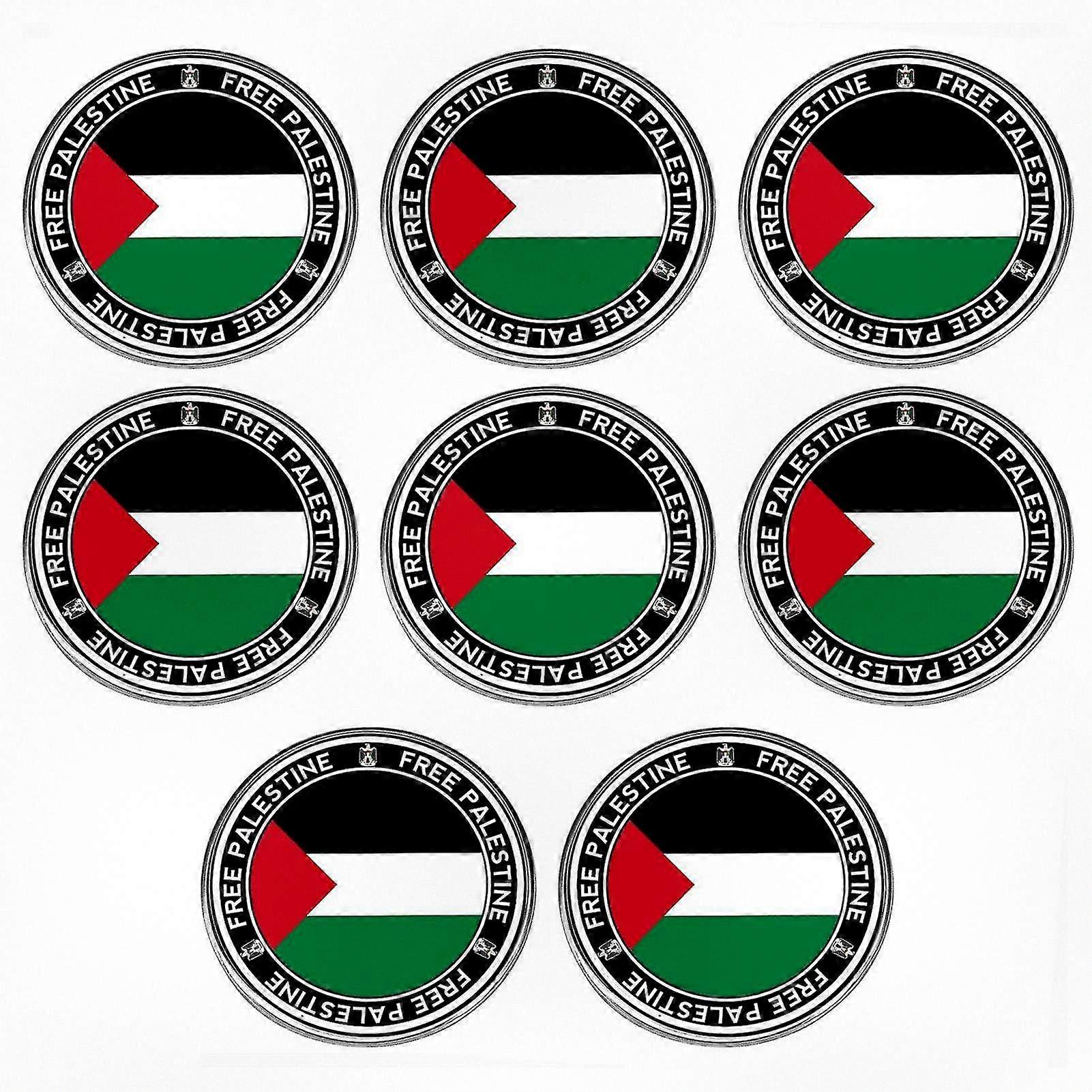 Durable Palestinian Flag Pins in 1, 2, 4, or 8 Pack - Perfect Accessories for Events and Activities